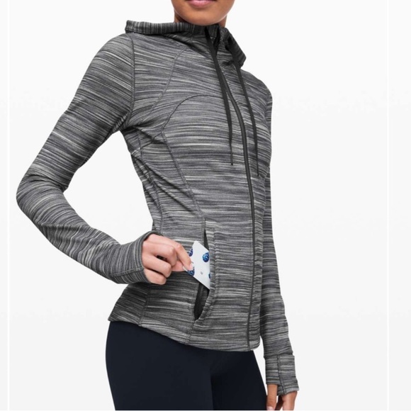 Lululemon Hooded Define Jacket *Nulu Heathered Black/White/Black size 6 - Picture 4 of 15